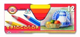 Trojhranné široké pastelky Triocolor 12ks Kohinoor