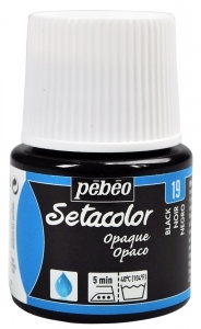 Setacolor Opaque č.19 černá 45ml Pebeo
