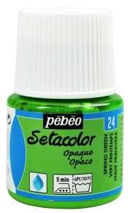 Setacolor Opaque č.24 zelená jarní 45ml Pebeo