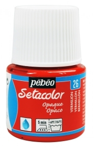 Setacolor Opaque č.26 červená rumělka 45ml Pebeo