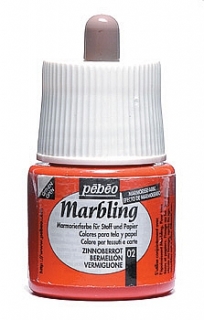 Marbling mramorovací barva rumělka 45ml Pebeo