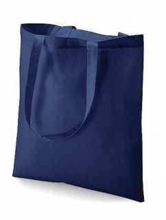 Plátěná taška tmavě modrá 38x42cm s dlouhým uchem