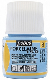 Vypalovací barvy na porcelán pastelová modrá 51 PORCELAINE150 45ml Pebeo