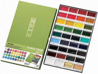 Sada akvarelových barev 36 ks Gansai Tambi Kuretake