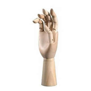 Dřevěný model mužské ruky 30cm