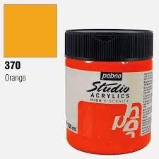 č. 370 FLUO oranžová Studio Acrylic 500ml Pebeo