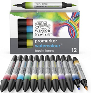 Sada Watercolour marker 12ks základní odstíny Winsor and Newton