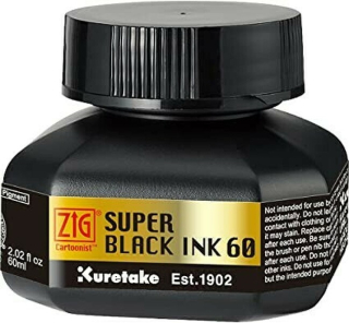 Černý inkoust Super black ink 60ml ZIG Kuretake