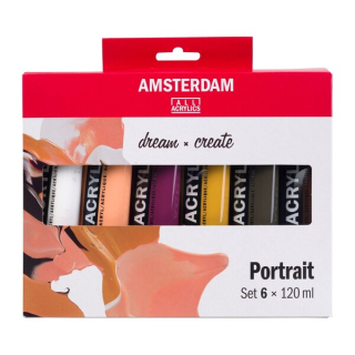 Sada akrylových barev 6x120ml Amsterdam Portrait Talens