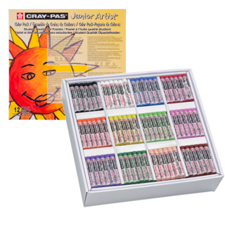 Box 432ks olejových pastelů pro školy (36ks x 12 odstínů) Sakura