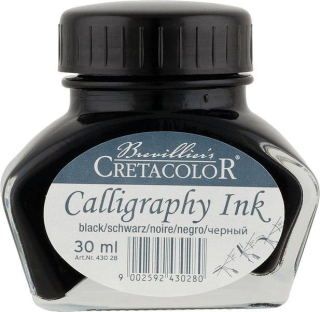 Černý inkoust pro kaligrafii 30ml Cretacolor