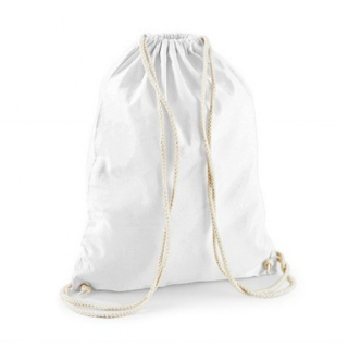 Bavlněný batoh bílý 37x45cm