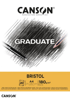 Graduate Bristol lepený skicák A4 180g 20 archů Canson