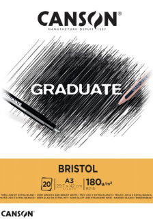 Graduate Bristol lepený skicák A3 180g 20 archů Canson